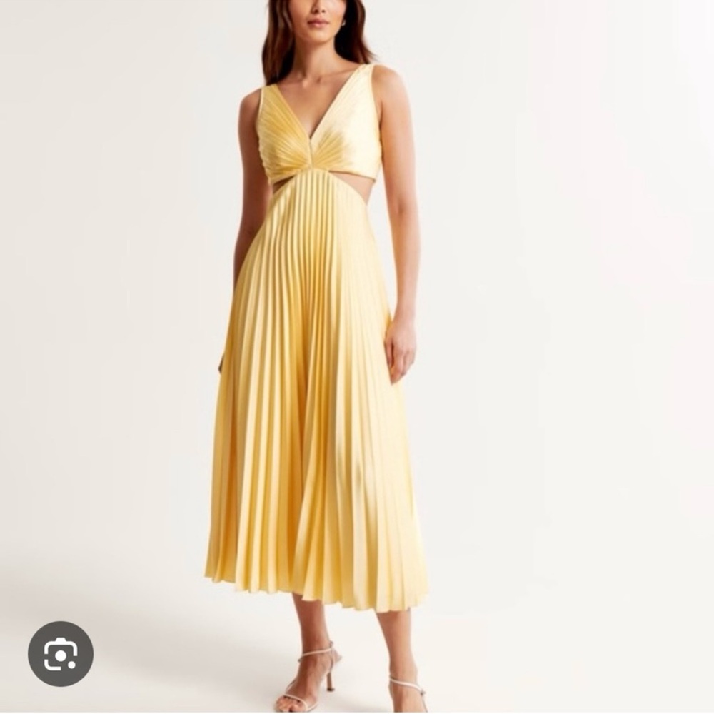 Abercrombie & Fitch Yellow Midi Dress